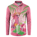 Chilling Pink Cockatoo Australia Button Sweatshirt It's 5 O’Clock Somewhere Cocktail - Aussie Hoodie