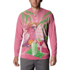 Chilling Pink Cockatoo Australia Button Sweatshirt It's 5 O’Clock Somewhere Cocktail - Aussie Hoodie