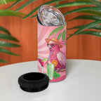 Chilling Pink Cockatoo Australia 4 in 1 Can Cooler Tumbler It's 5 O’Clock Somewhere Cocktail - Aussie Hoodie