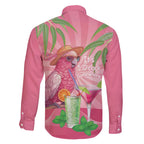Chilling Pink Cockatoo Australia Family Matching Long Sleeve Bodycon Dress and Hawaiian Shirt It's 5 O’Clock Somewhere Cocktail - Aussie Hoodie
