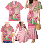 Chilling Pink Cockatoo Australia Family Matching Mermaid Dress and Hawaiian Shirt It's 5 O’Clock Somewhere Cocktail - Aussie Hoodie