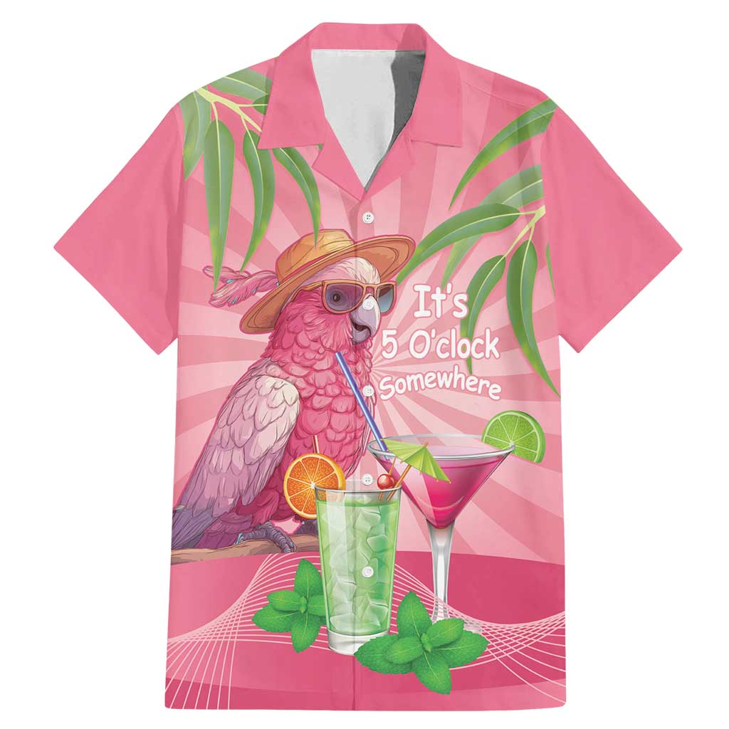 Chilling Pink Cockatoo Australia Family Matching Mermaid Dress and Hawaiian Shirt It's 5 O’Clock Somewhere Cocktail - Aussie Hoodie