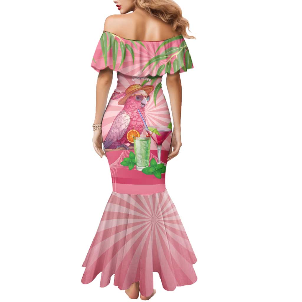 Chilling Pink Cockatoo Australia Family Matching Mermaid Dress and Hawaiian Shirt It's 5 O’Clock Somewhere Cocktail - Aussie Hoodie
