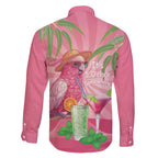Chilling Pink Cockatoo Australia Family Matching Off The Shoulder Long Sleeve Dress and Hawaiian Shirt It's 5 O’Clock Somewhere Cocktail - Aussie Hoodie
