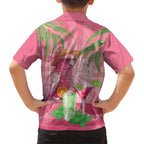 Chilling Pink Cockatoo Australia Family Matching Off Shoulder Maxi Dress and Hawaiian Shirt It's 5 O’Clock Somewhere Cocktail - Aussie Hoodie