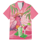 Chilling Pink Cockatoo Australia Family Matching Off Shoulder Maxi Dress and Hawaiian Shirt It's 5 O’Clock Somewhere Cocktail - Aussie Hoodie