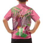 Chilling Pink Cockatoo Australia Family Matching Short Sleeve Bodycon Dress and Hawaiian Shirt It's 5 O’Clock Somewhere Cocktail - Aussie Hoodie