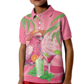 Chilling Pink Cockatoo Australia Kid Polo Shirt It's 5 O’Clock Somewhere Cocktail - Aussie Hoodie