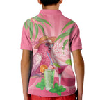 Chilling Pink Cockatoo Australia Kid Polo Shirt It's 5 O’Clock Somewhere Cocktail - Aussie Hoodie