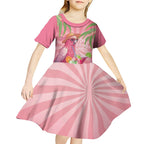 Chilling Pink Cockatoo Australia Kid Short Sleeve Dress It's 5 O’Clock Somewhere Cocktail - Aussie Hoodie