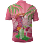 Chilling Pink Cockatoo Australia Polo Shirt It's 5 O’Clock Somewhere Cocktail - Aussie Hoodie