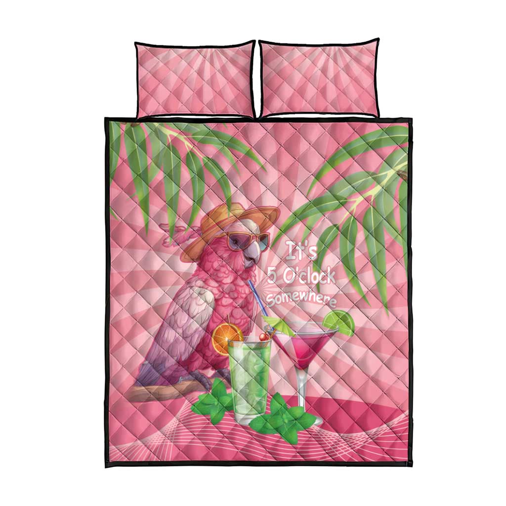 Chilling Pink Cockatoo Australia Quilt Bed Set It's 5 O’Clock Somewhere Cocktail - Aussie Hoodie