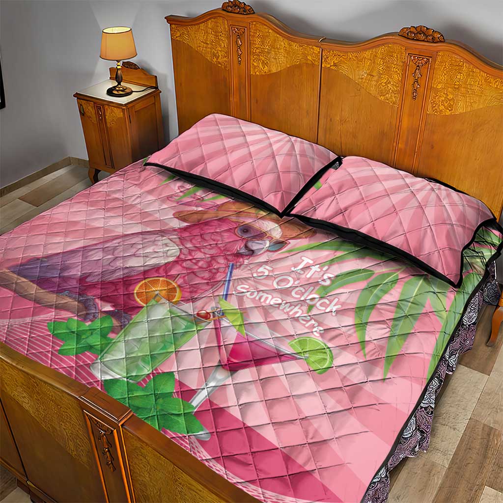 Chilling Pink Cockatoo Australia Quilt Bed Set It's 5 O’Clock Somewhere Cocktail - Aussie Hoodie