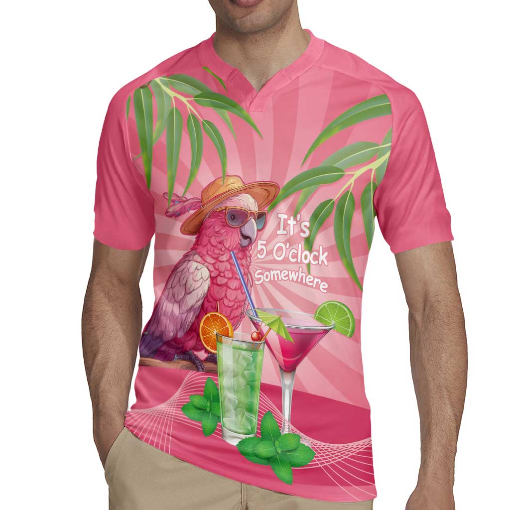 Chilling Pink Cockatoo Australia Rugby Jersey It's 5 O’Clock Somewhere Cocktail - Aussie Hoodie