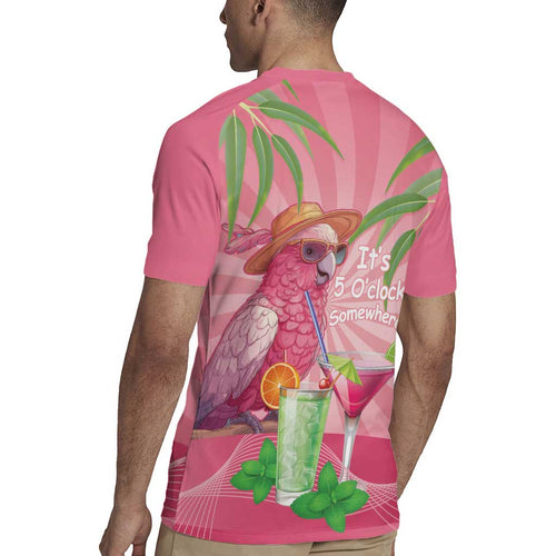 Chilling Pink Cockatoo Australia Rugby Jersey It's 5 O’Clock Somewhere Cocktail - Aussie Hoodie