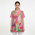 Chilling Pink Cockatoo Australia Scrub Top It's 5 O’Clock Somewhere Cocktail - Aussie Hoodie
