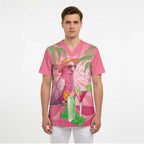 Chilling Pink Cockatoo Australia Scrub Top It's 5 O’Clock Somewhere Cocktail - Aussie Hoodie