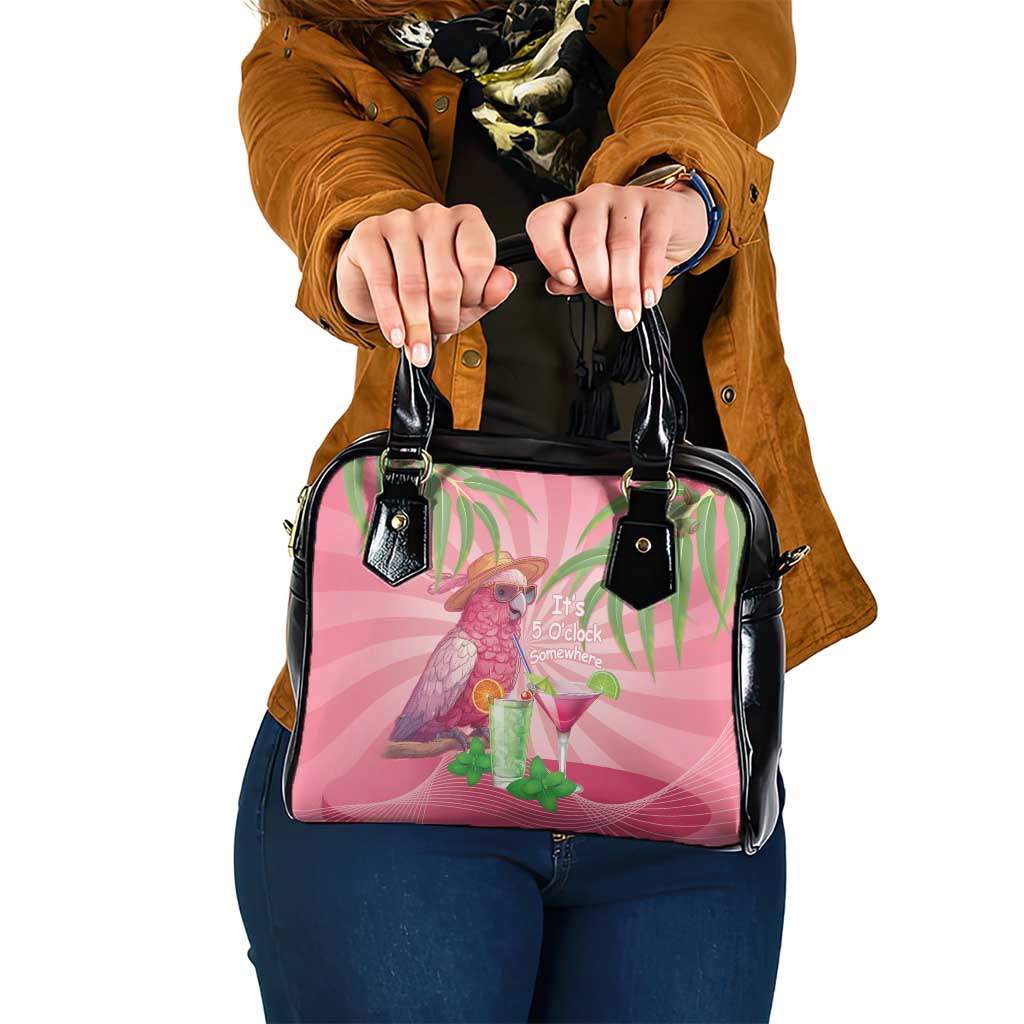 Chilling Pink Cockatoo Australia Shoulder Handbag It's 5 O’Clock Somewhere Cocktail - Aussie Hoodie