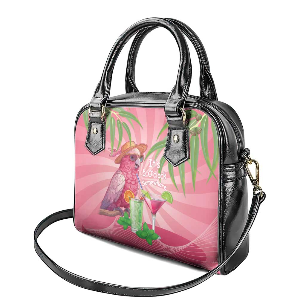 Chilling Pink Cockatoo Australia Shoulder Handbag It's 5 O’Clock Somewhere Cocktail - Aussie Hoodie