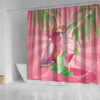 Chilling Pink Cockatoo Australia Shower Curtain It's 5 O’Clock Somewhere Cocktail - Aussie Hoodie