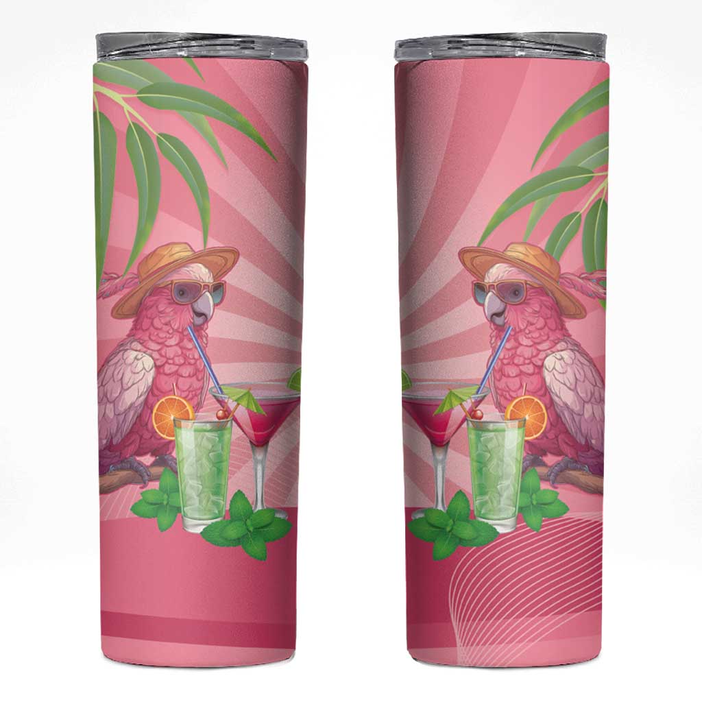 Chilling Pink Cockatoo Australia Skinny Tumbler It's 5 O’Clock Somewhere Cocktail - Aussie Hoodie