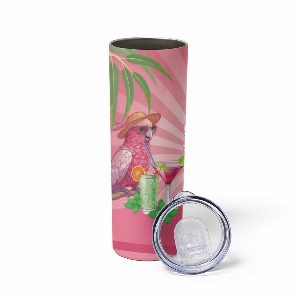 Chilling Pink Cockatoo Australia Skinny Tumbler It's 5 O’Clock Somewhere Cocktail - Aussie Hoodie