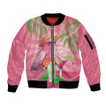 Chilling Pink Cockatoo Australia Sleeve Zip Bomber Jacket It's 5 O’Clock Somewhere Cocktail - Aussie Hoodie