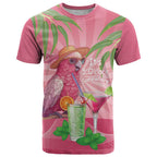 Chilling Pink Cockatoo Australia T Shirt It's 5 O’Clock Somewhere Cocktail - Aussie Hoodie