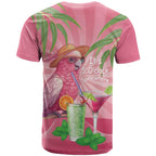 Chilling Pink Cockatoo Australia T Shirt It's 5 O’Clock Somewhere Cocktail - Aussie Hoodie