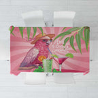 Chilling Pink Cockatoo Australia Tablecloth It's 5 O’Clock Somewhere Cocktail - Aussie Hoodie