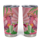 Chilling Pink Cockatoo Australia Tumbler Cup It's 5 O’Clock Somewhere Cocktail - Aussie Hoodie