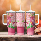 Chilling Pink Cockatoo Australia Tumbler With Handle It's 5 O’Clock Somewhere Cocktail - Aussie Hoodie