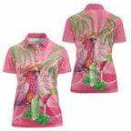 Chilling Pink Cockatoo Australia Women Polo Shirt It's 5 O’Clock Somewhere Cocktail - Aussie Hoodie