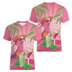 Chilling Pink Cockatoo Australia Women V-Neck T-Shirt It's 5 O’Clock Somewhere Cocktail - Aussie Hoodie