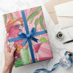 Chilling Pink Cockatoo Australia Wrapping Paper It's 5 O’Clock Somewhere Cocktail - Aussie Hoodie