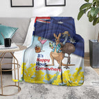 Chilling Kangaroo and Emu Australia Blanket It's Happy Hour Somewhere - Aussie Hoodie