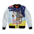 Chilling Kangaroo and Emu Australia Bomber Jacket It's Happy Hour Somewhere - Aussie Hoodie