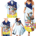 Chilling Kangaroo and Emu Australia Family Matching Summer Maxi Dress and Hawaiian Shirt It's Happy Hour Somewhere - Aussie Hoodie