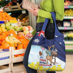 Chilling Kangaroo and Emu Australia Grocery Bag It's Happy Hour Somewhere - Aussie Hoodie