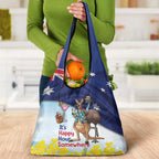 Chilling Kangaroo and Emu Australia Grocery Bag It's Happy Hour Somewhere - Aussie Hoodie