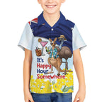 Chilling Kangaroo and Emu Australia Hawaiian Shirt It's Happy Hour Somewhere - Aussie Hoodie