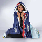 Chilling Kangaroo and Emu Australia Hooded Blanket It's Happy Hour Somewhere - Aussie Hoodie