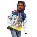 Chilling Kangaroo and Emu Australia Kid Hoodie It's Happy Hour Somewhere - Aussie Hoodie