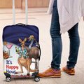 Chilling Kangaroo and Emu Australia Luggage Cover It's Happy Hour Somewhere - Aussie Hoodie