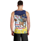 Chilling Kangaroo and Emu Australia Men Tank Top It's Happy Hour Somewhere - Aussie Hoodie