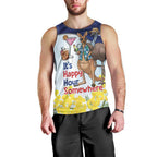 Chilling Kangaroo and Emu Australia Men Tank Top It's Happy Hour Somewhere - Aussie Hoodie