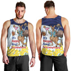 Chilling Kangaroo and Emu Australia Men Tank Top It's Happy Hour Somewhere - Aussie Hoodie