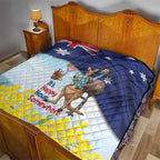 Chilling Kangaroo and Emu Australia Quilt It's Happy Hour Somewhere - Aussie Hoodie