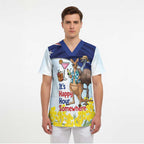 Chilling Kangaroo and Emu Australia Scrub Top It's Happy Hour Somewhere - Aussie Hoodie