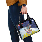 Chilling Kangaroo and Emu Australia Shoulder Handbag It's Happy Hour Somewhere - Aussie Hoodie